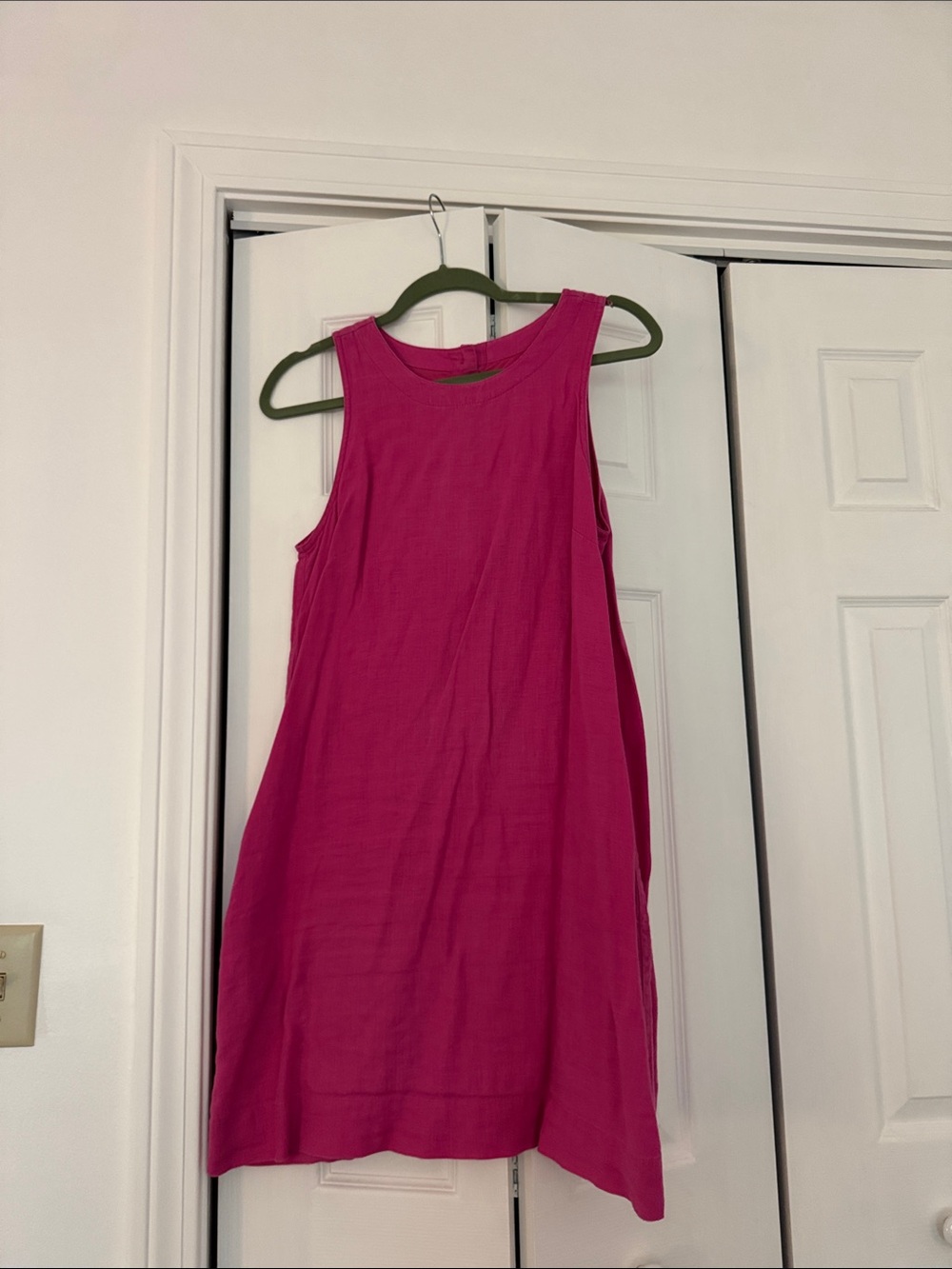 J. Crew Sleeveless Fuchsia Shift Dress